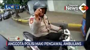Video Anggota Polisi Maki Pengawal Ambulans