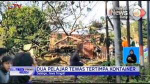 Pelajar Tewas Tertimpa Kontainer