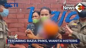 Seorang Wanita Histeris Terjaring Razia PMKS