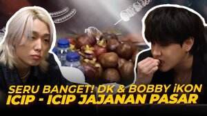 Ekspresifnya DK & Bobby iKON Cobain Jajanan Pasar Khas Indonesia