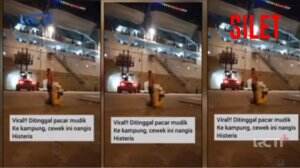 Viral! Wanita Histeris Ditinggal Pasangan Mudik