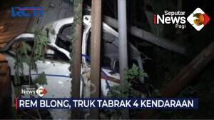 Rem Blong Truk Tabrak 4 Kendaraan
