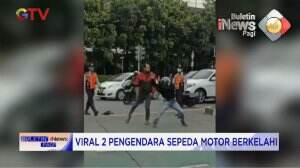 Viral! 2 Pengendara Sepeda Motor Berkelahi