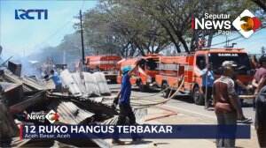 12 Bangunan Ruko Hangus Terbakar
