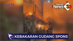 Kebakaran Gedung Spons di Kemayoran