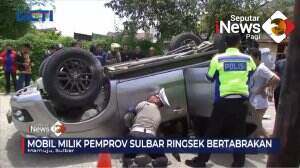 Mobil Pemprov Sulbar Terbalik