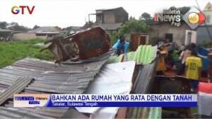 Puluhan Rumah Diterjang Angin Kencang
