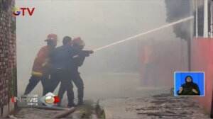 Akibat Hubungan Arus Pendek Listrik, Bangunan Sekolah di Medan Terbakar