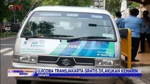 Uji Coba Transjakarta Gratis Tuai Penolakan Dari Ojek Online