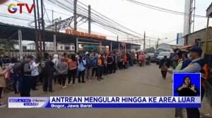 Armada Bantuan Bus Ditiadakan, Antrean Masuk Stasiun Bojong Gede Mengular
