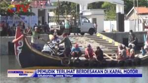 Pemudik Nekat Naik Kapal Sembako