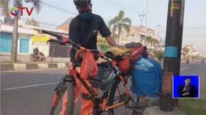 Pekerja Asal Kebumen Nekat Mudik Menggunakan Sepeda