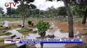 Tempat Pemakaman Umum Karet Bivak Terendam Banjir