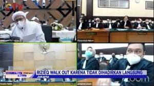 Habib Rizieq Walk Out Dari Sidang Kasus Dugaan Pemalsuan Hasil Tes Swab