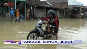 Tanggul Sungai Babakan di Brebes Jebol