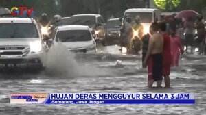 Beberapa Ruas Jalan Di Kota Semarang Terendam Banjir Hingga 50 - 60 Cm