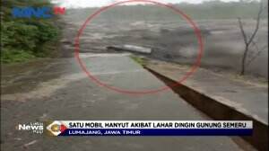 Akibat Hujan Deras Membuat Lahar Dingin Turun Dari Gunung Semeru