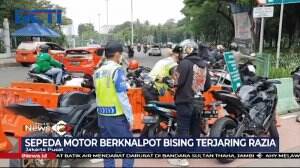 Polisi Menggelar Razia Motor Berknalpot Bising