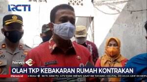 Olah TKP Kebakaran Rumah Kontrakan