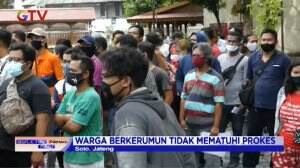 Tidak Mematuhi Protokol Kesehatan, Polisi Bubarkan Ratusan Warga Saat Mengantri Dana BLT