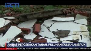 Pergerakan Tanah, Puluhan Rumah Ambruk