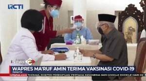 Wakil Presiden Ma'ruf Amin Disuntik Vaksin COVID-19