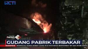 Gudang Pabrik Terbakar Karena Konsleting Listrik di Jember, Jawa Timur
