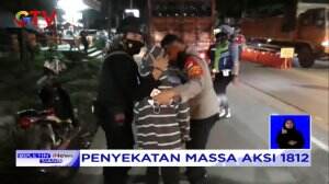 Petugas Lakukan Penyekatan Massa Aksi 1812 di Kawasan Cikupa