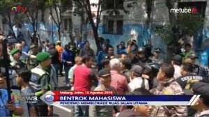 Aksi Lempar Batu Mahasiswa Dan Warga