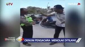 Menolak Ditilang, Oknum Pengacara Ribut Dengah Polisi