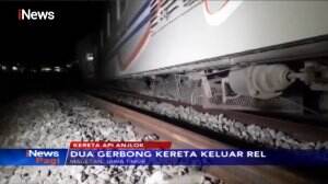 Kereta Api Anjlok, 2 Gerbong Keluar Rel