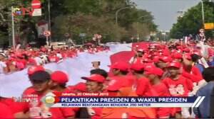 Keunikan Di Pelantikan, Bendera 200 Meter Terbentang
