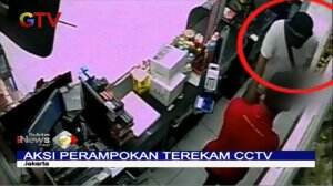 Raup Jutaan Rupiah, Perampokan Minimarket Jakarta Barat Terekam CCTV