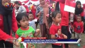 Ribuan Balita Makan Telur Bersama Rayakan Hari Kesehatan Nasional Ke-55