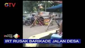 Viral! Ibu Rumah Tangga Rusak Brikade Jalan Desa