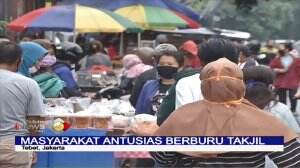 Pandemi Korona Dan PSBB, Warga Tetap Antusias Berburu Takjil Ramadan