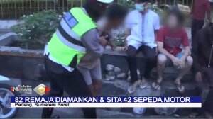 Razia Aksi Balap Liar Di Padang, 82 Pemuda Ditangkap
