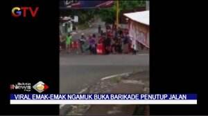 Viral! Ini Aksi Emak-Emak Mengamuk Di Garut Nekat Buka Barikade Penutup Jalan