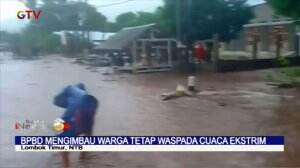 Banjir Bandang Terjang Lombok Timur, Rumah Warga Tergerus Banjir