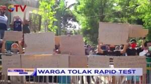 Ratusan Warga Desa di Kediri Unjuk Rasa Tolak Rapid Test