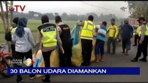 Petugas Tangkap Pelaku Penerbang Balon Udara di Ponorogo