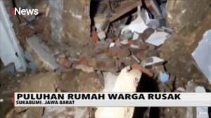 Puluhan Rumah Rusak Hingga Warga Terluka Akibat Gempa di Sukabumi