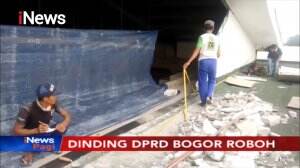 Bangunan Rp 70 Miliar, Dinding Gedung DPRD Bogor Roboh Diterjang Angin Kencang