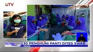 Sejumlah Lansia Jalani Swab Test di Panti Sosial Werdha