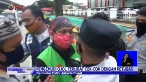 Kena Razia Parkir Liar, Pengemudi Ojol Cekcok Dengan Petugas Dishub