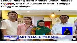 Raffi Ahmad Dipinang Jadi Bakal Calon Wawali Kota Tangsel