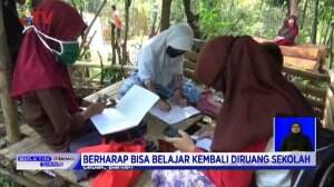 Perjuangan Siswa di Lebak Banten Belajar Daring di Hutan