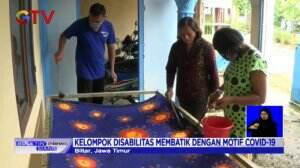 Membatik Jadi Cara Unik Penyandang Disabilitas Kampanye Bahaya Covid-19