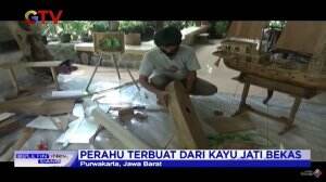 Hasil Kreatif Pria di Jabar Buat Miniatur Perahu Tradisional