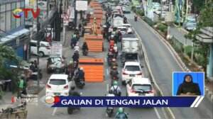 Proyek Galian Tengah Jalan Sebabkan Kemacetan Panjang Tuai Protes Warga